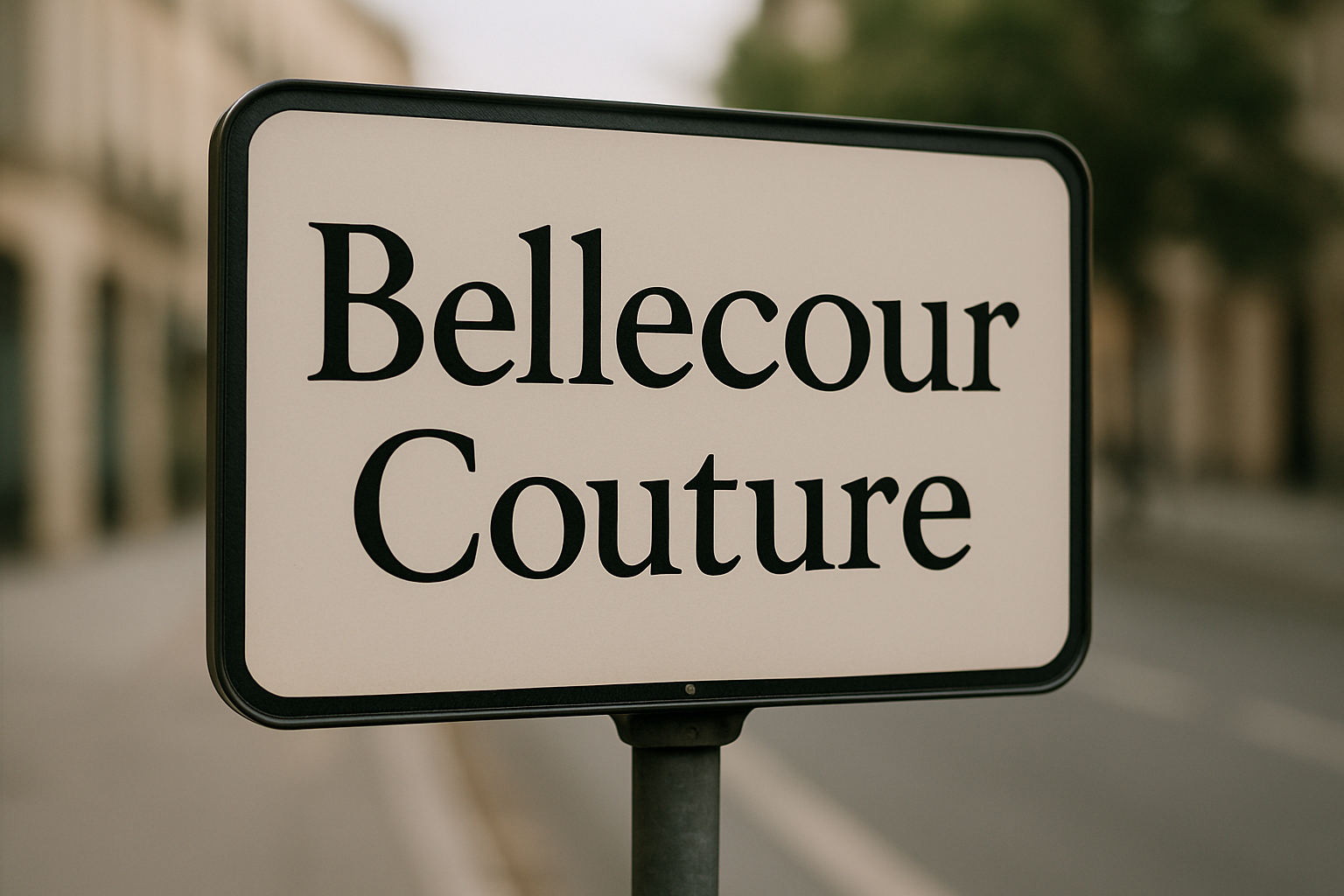 I need a road sign with my shop name Bellecour Couture
